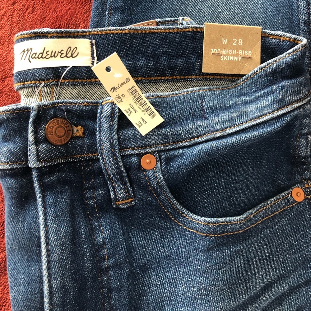 NWT Madewell 10-inch High-rise skinny jeans size 28